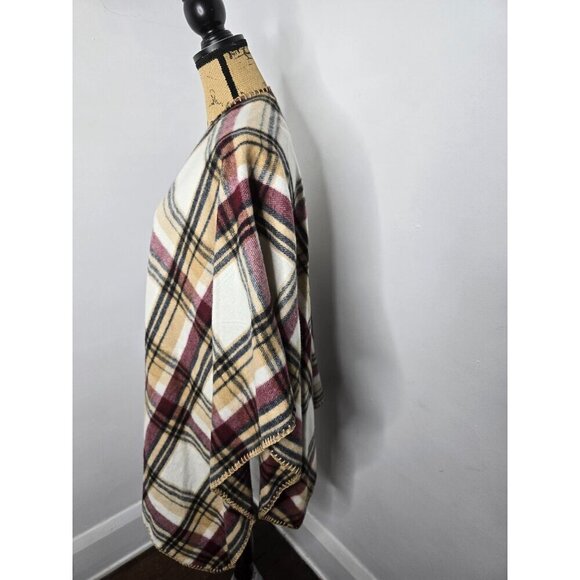 Woolrich Brown Plaid Oversized Scarf Cozy Shawl - Picture 5 of 8
